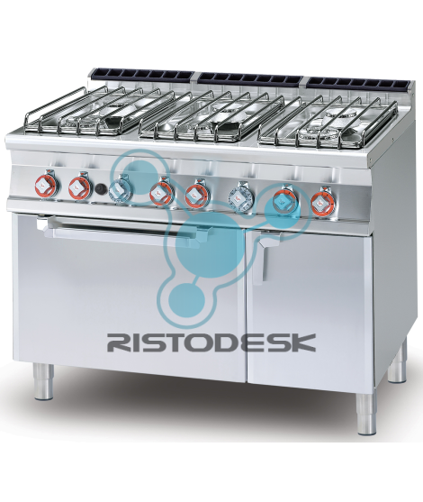 Cucina a gas professionale: cfv6-712gpev|Ristodesk